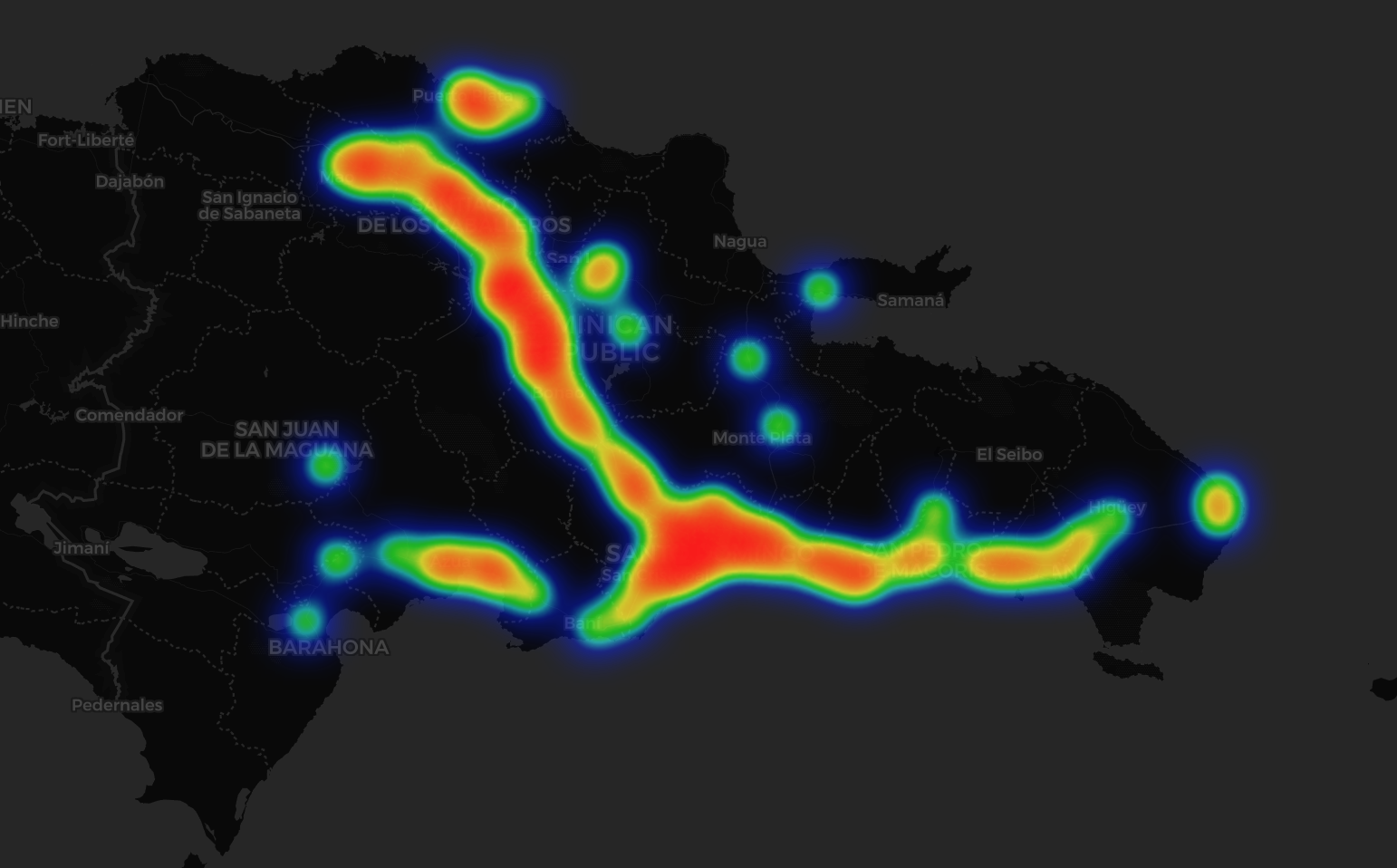 Mapa de accidentes y averías de tránsito en RD | Pascal Analytics